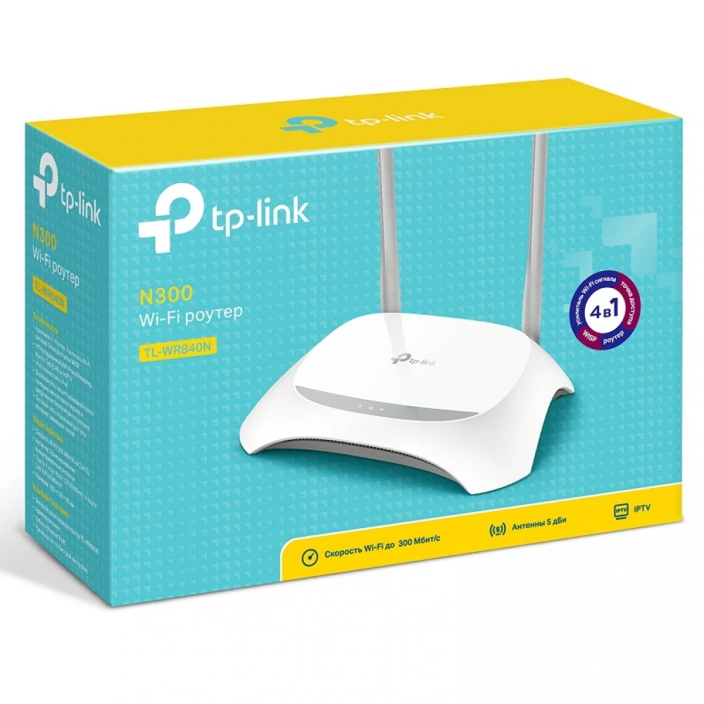 Роутер Tp-Link TL-WR840N 300Mbps Wi-Fi N — 4