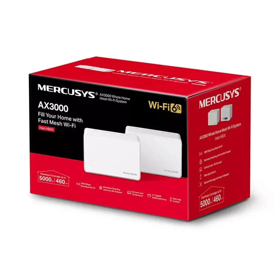 Маршрутизатор Mercusys Halo H80X AX3000, 2 шт — 2