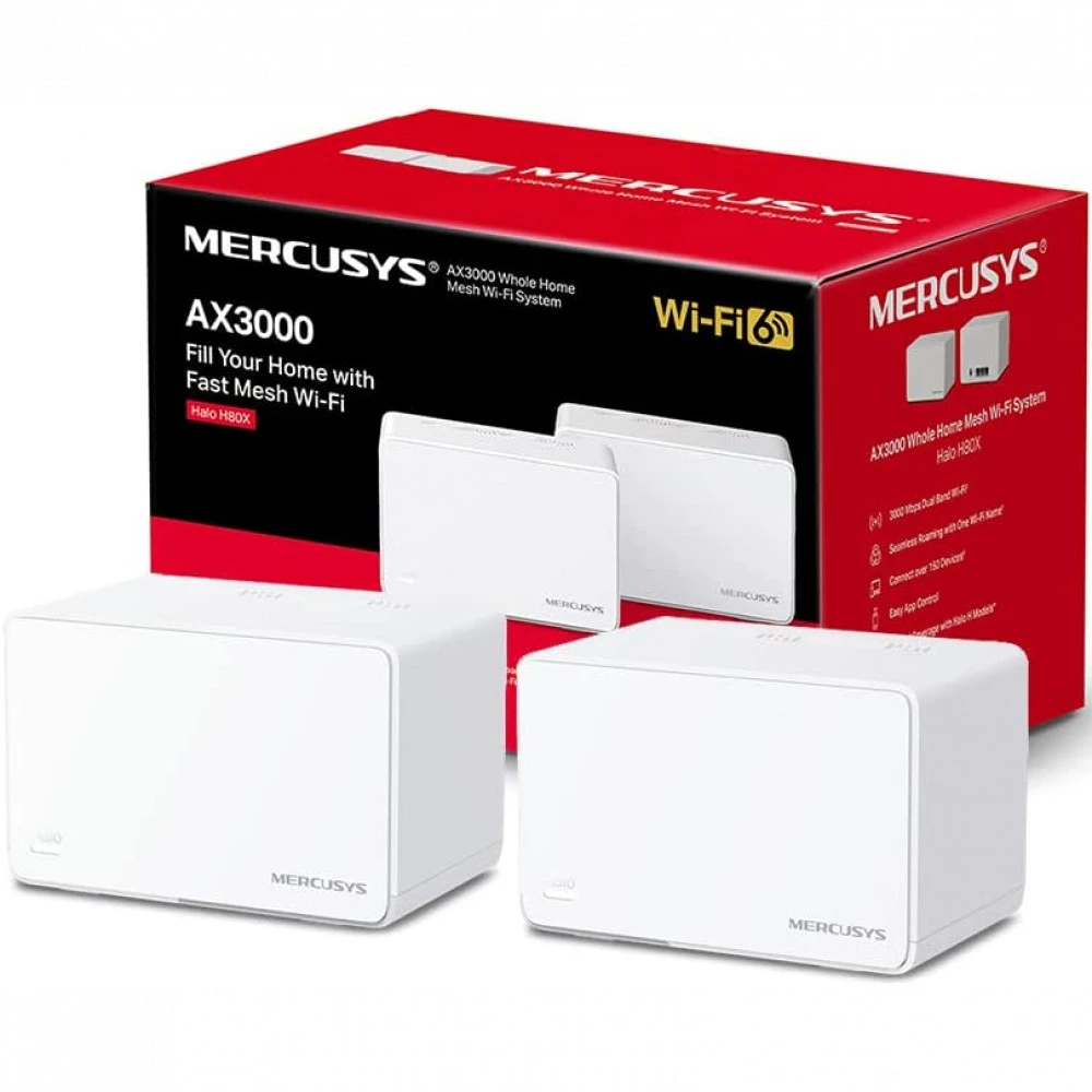 Маршрутизатор Mercusys Halo H80X AX3000, 2 шт — 4