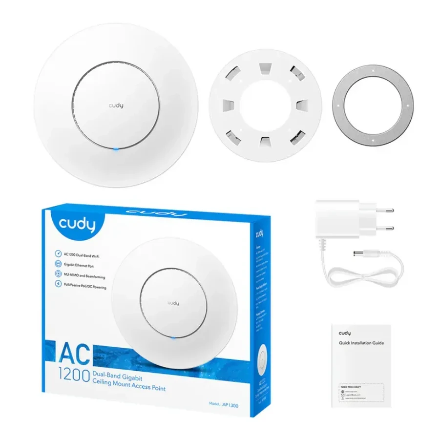 Точка доступа CUDY AP1300, AC1200, PoE — 5