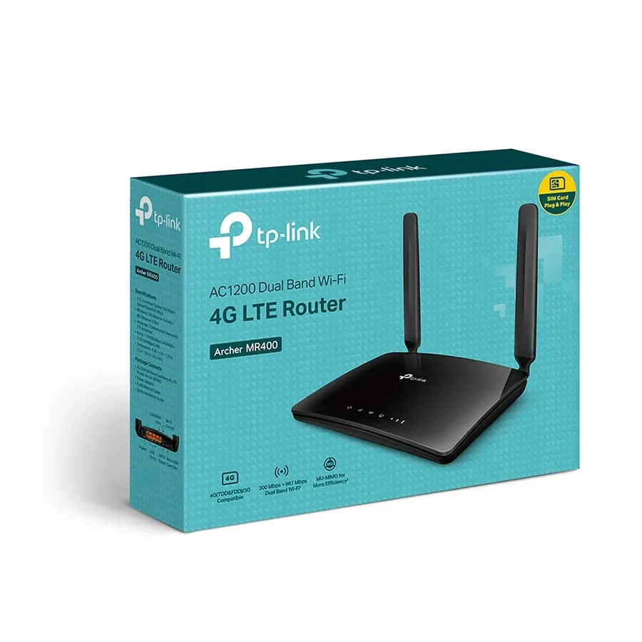 Маршрутизатор TP-Link Archer MR400, AC1200, 4 LAN портов