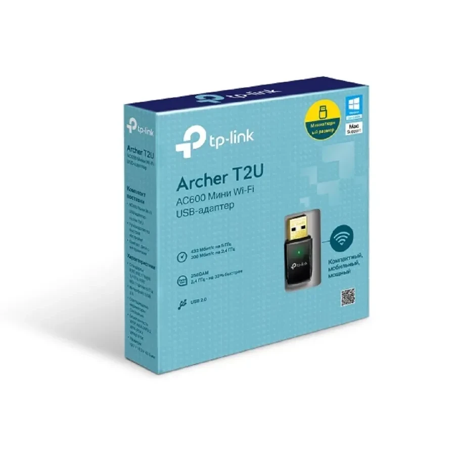 Адаптер Wi-Fi USB AC600 Tp-Link Archer T2U — 5