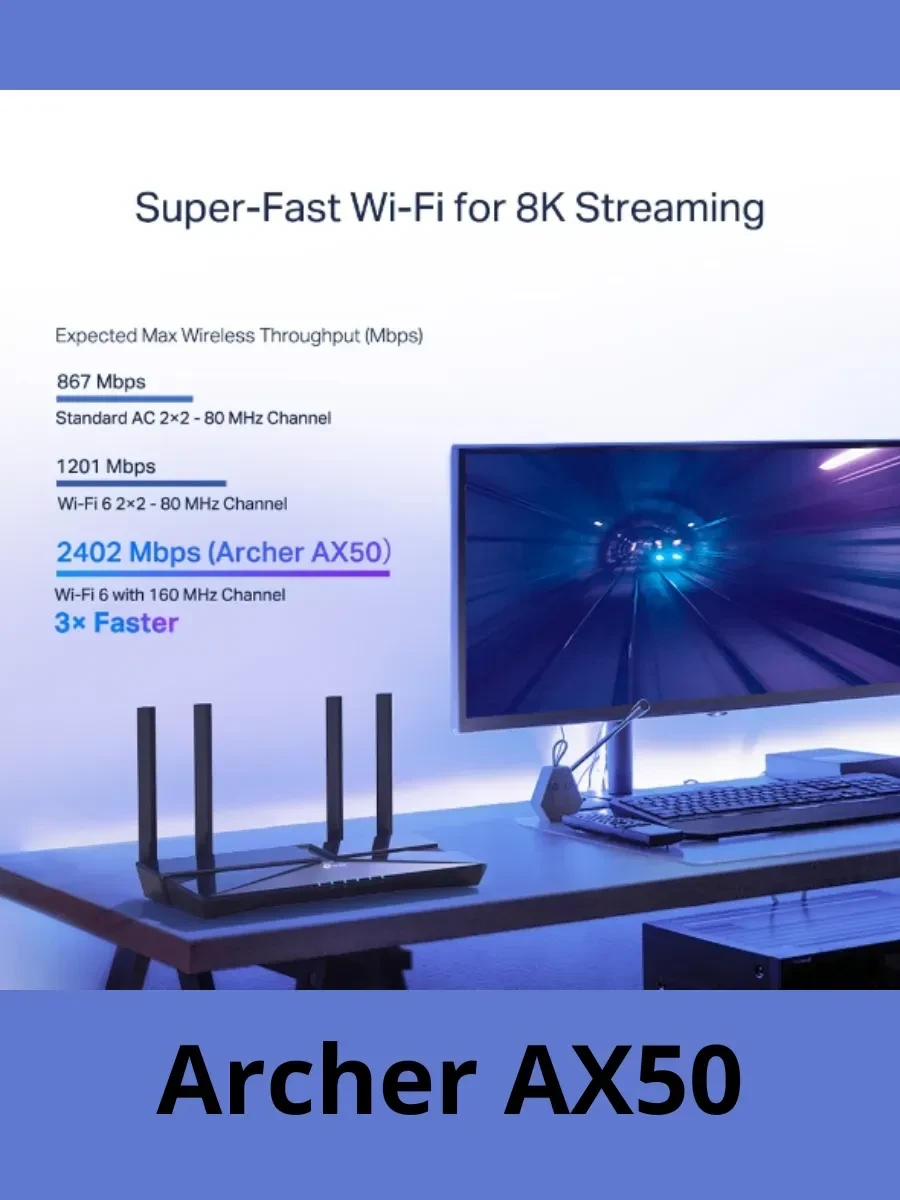 Роутер TP-Link Archer AX50, AX3000, Wi-Fi 6 — 4