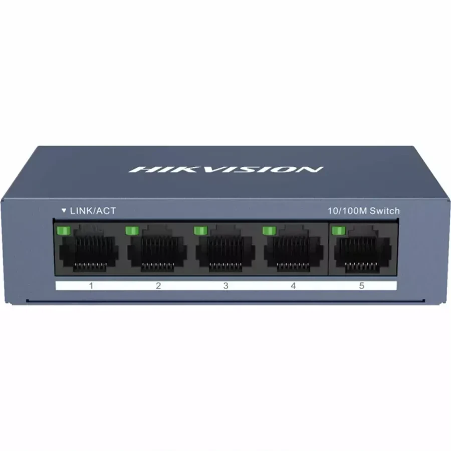 Коммутатор Hikvision DS-3E0105-O, 5 портов 10/100 Mbps