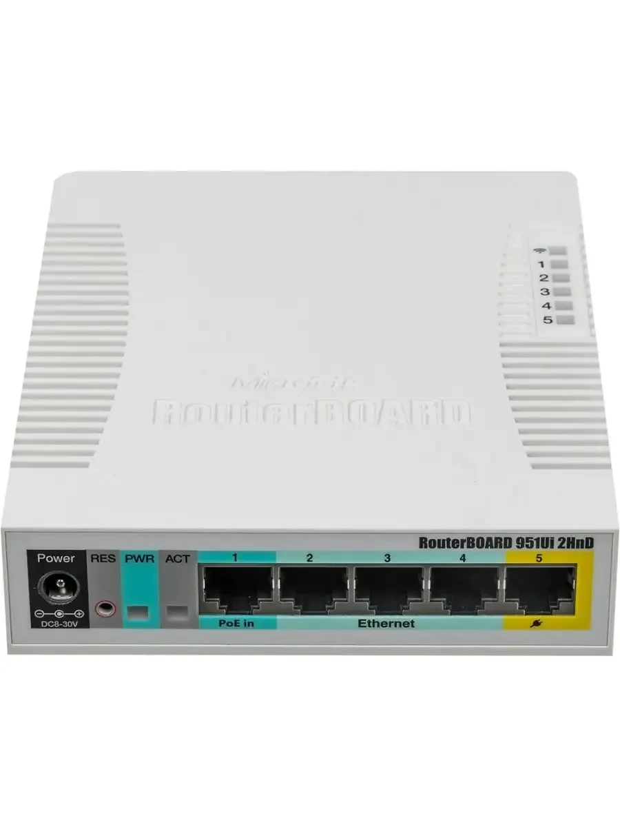 Точка доступа MikroTik RB951Ui-2HnD, 5x100, Wi-Fi n, PoE — 2