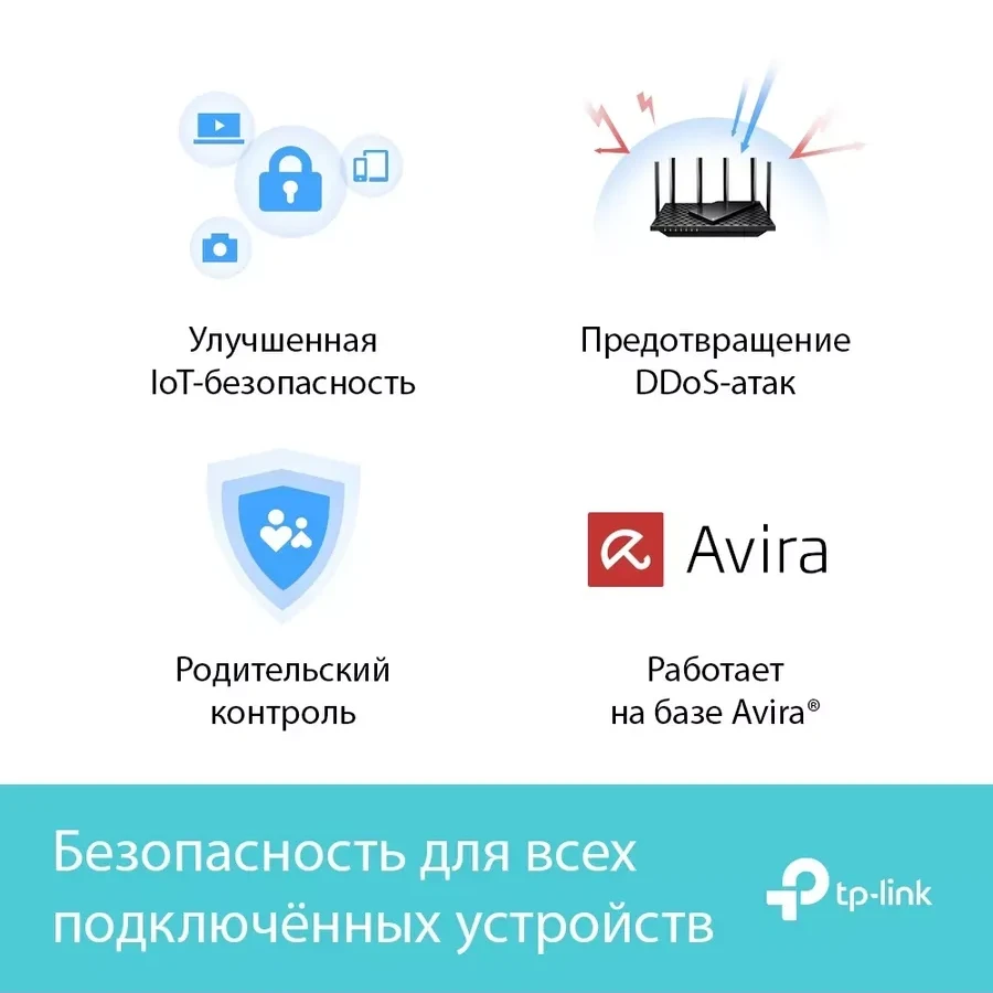 Маршрутизатор TP-Link Archer AX73, AX5400, Wi-Fi 6 — 5