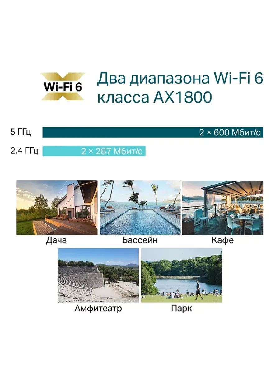 Точка доступа TP-Link AX1800, Wi-Fi 6, IP67, outdoor