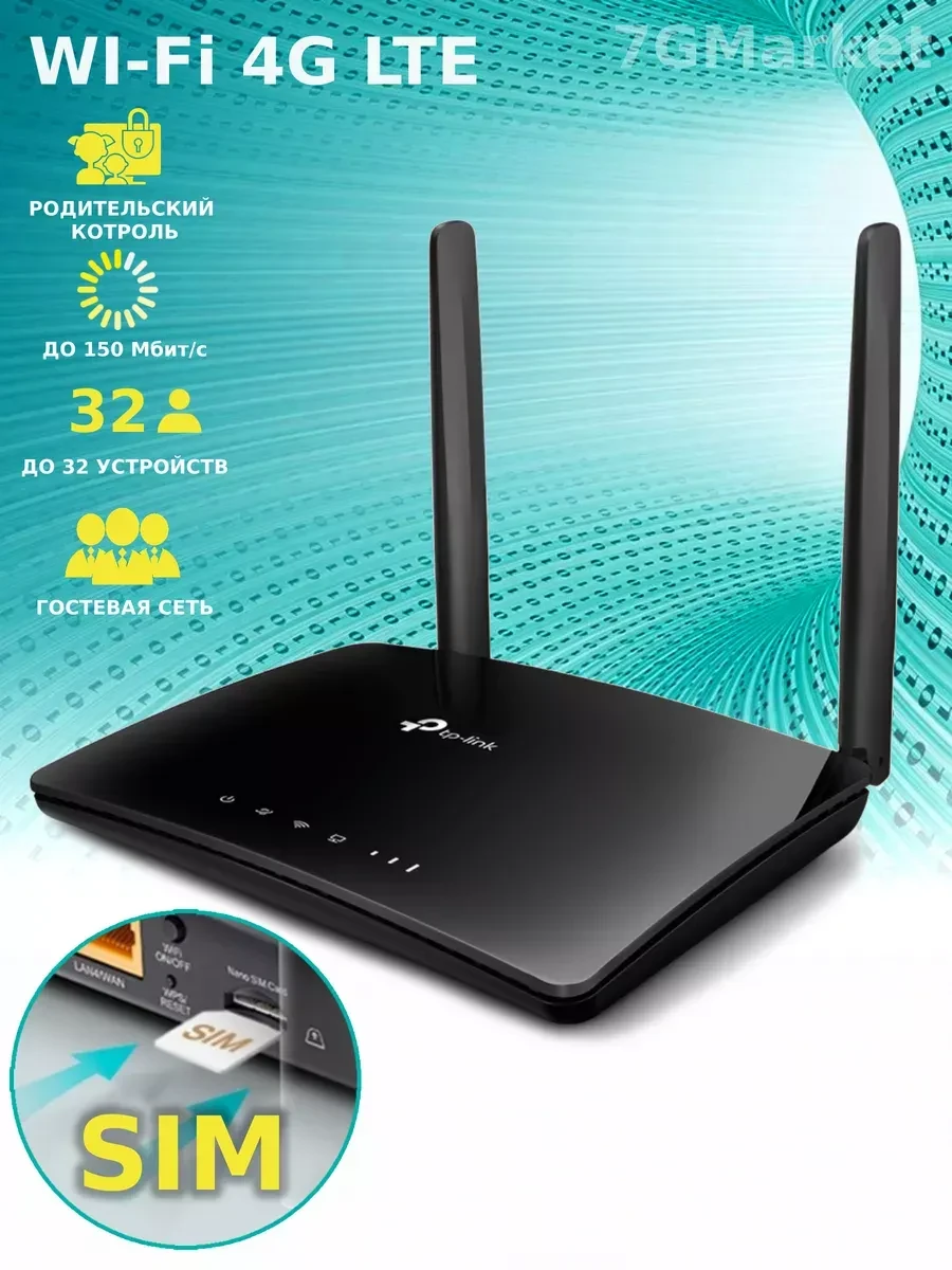 Маршрутизатор TP-Link TL-MR150, WiFi 4, 4G/3G — 2