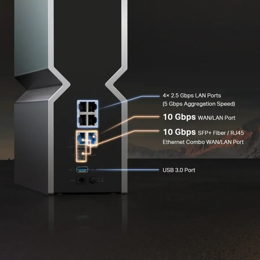 Маршрутизатор TP-Link Archer BE800, BE19000 10GbE, Wi-Fi 7 — 5