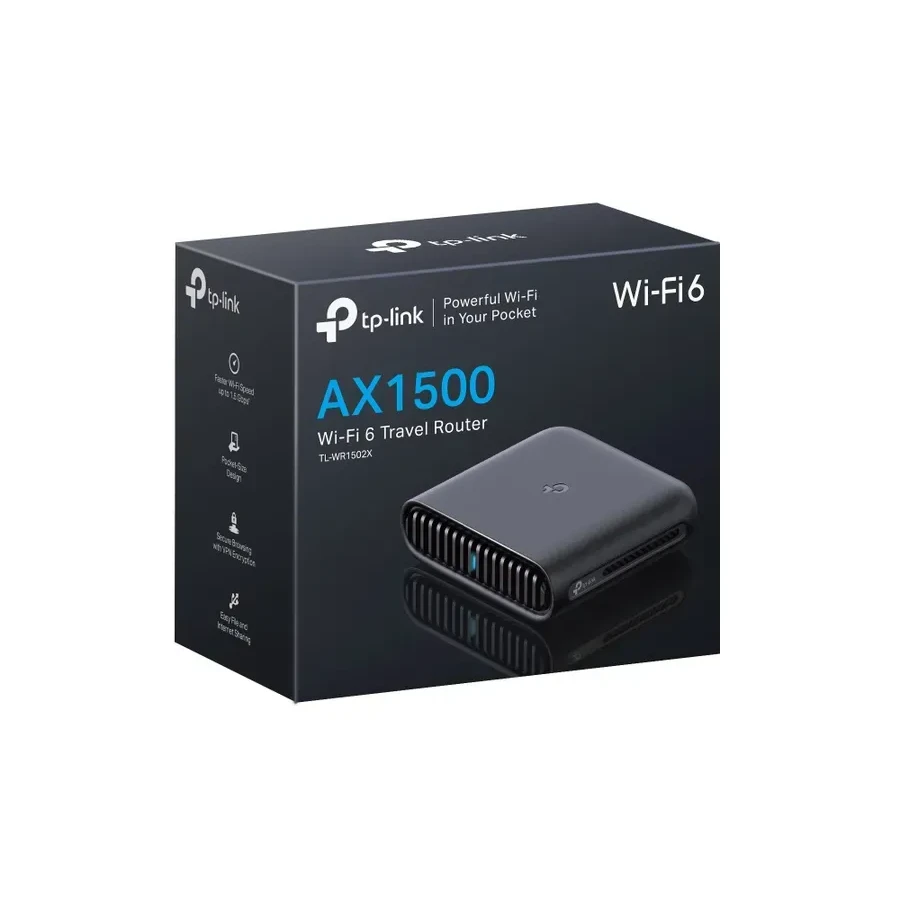 Маршрутизатор TP-Link TL-WR1502X, портативный, AX1500, Wi-Fi 6 — 4