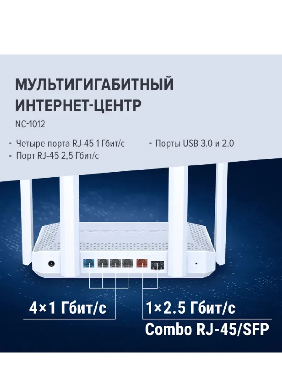 Маршрутизатор Netcraze Giga NC-1012 AX3000, Wi-Fi 6 — 2