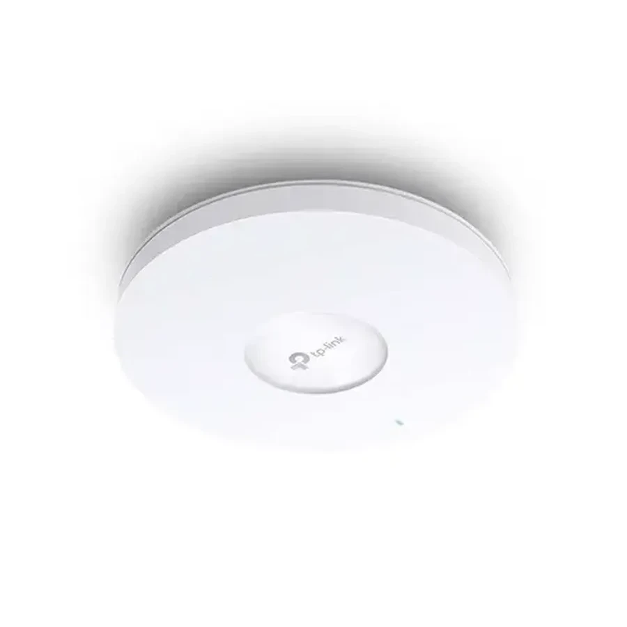 AX1800 Двухдиапазонная беспроводная потолочная точка доступа Wi-Fi 6 Порты:1 × гигабитный портСкорость:574Мбит/с для 2.4 ГГц + 1201 Мбит/с для 5 ГГцОсобенности: 802.3at PoE и 12В пост. тока (адаптер питания не входит в комплект), 2 ×внутренние антенны, MU — 3