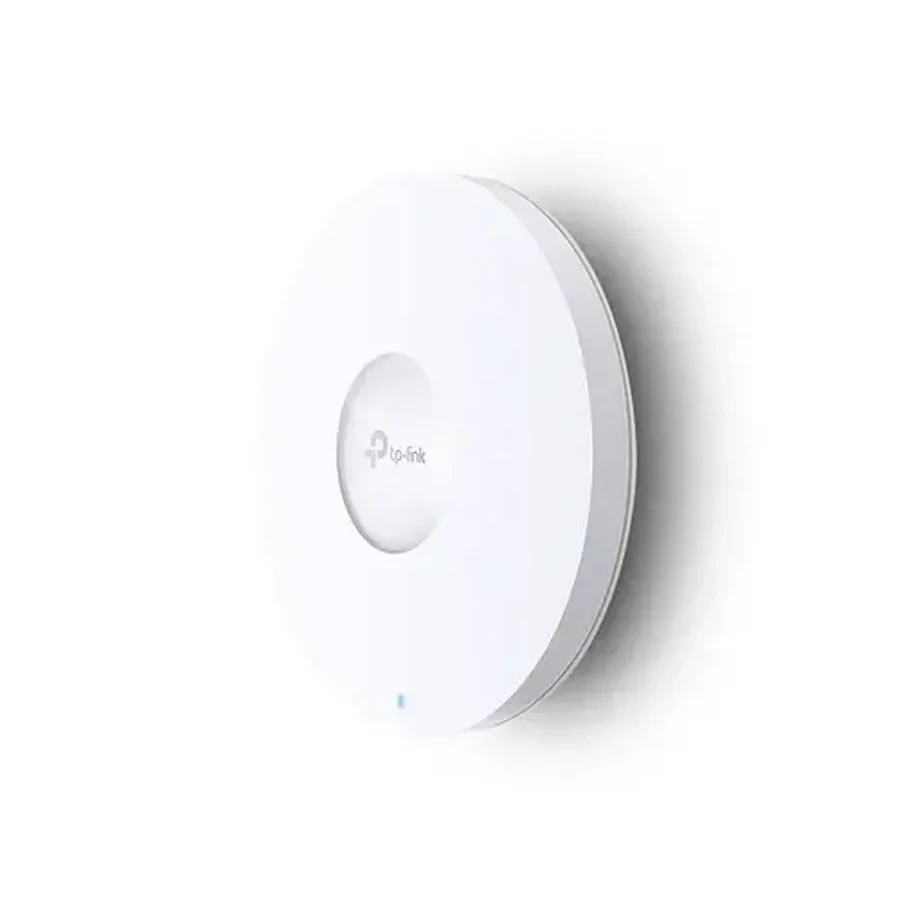 AX1800 Двухдиапазонная беспроводная потолочная точка доступа Wi-Fi 6 Порты:1 × гигабитный портСкорость:574Мбит/с для 2.4 ГГц + 1201 Мбит/с для 5 ГГцОсобенности: 802.3at PoE и 12В пост. тока (адаптер питания не входит в комплект), 2 ×внутренние антенны, MU — 4