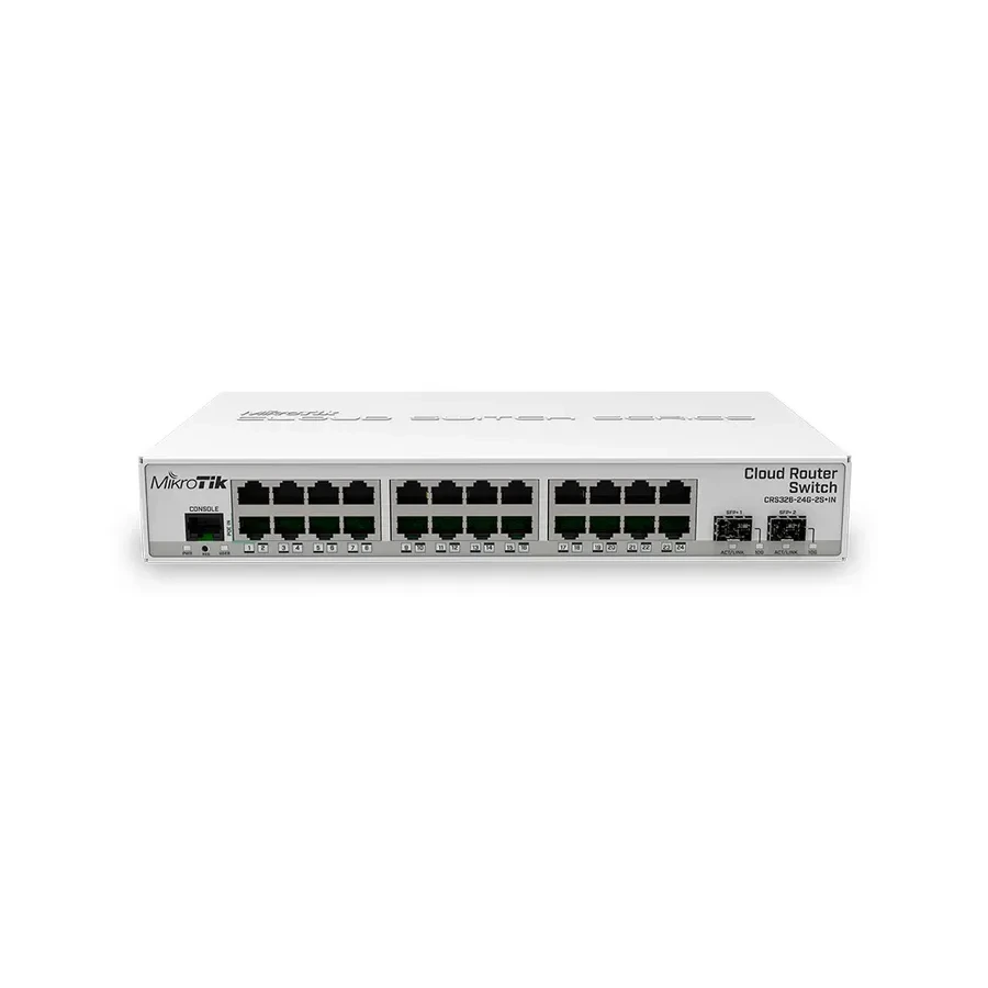 Коммутатор MikroTik CRS326-24G-2S+IN, 24G