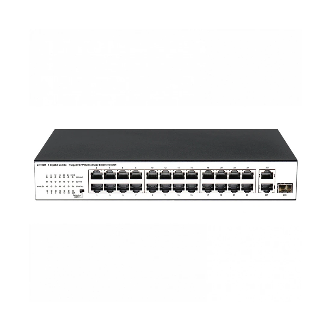 Коммутатор BDCOM S1226L, неуправляемый, 24x10/100M, 2 SFP — 2