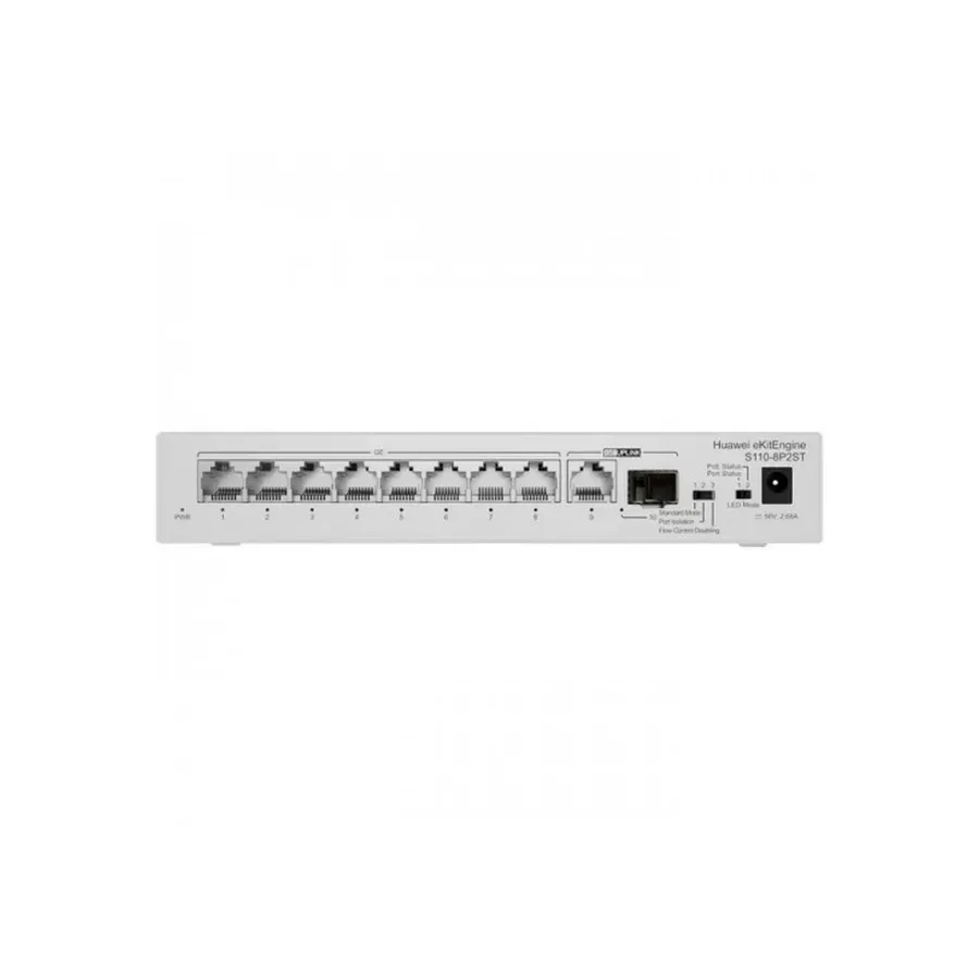 Коммутатор Huawei S110-8P2ST, 8x1G, 1 SFP, 124W PoE+