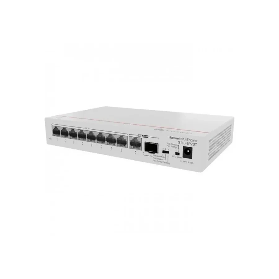 Коммутатор Huawei S110-8P2ST, 8x1G, 1 SFP, 124W PoE+ — 2