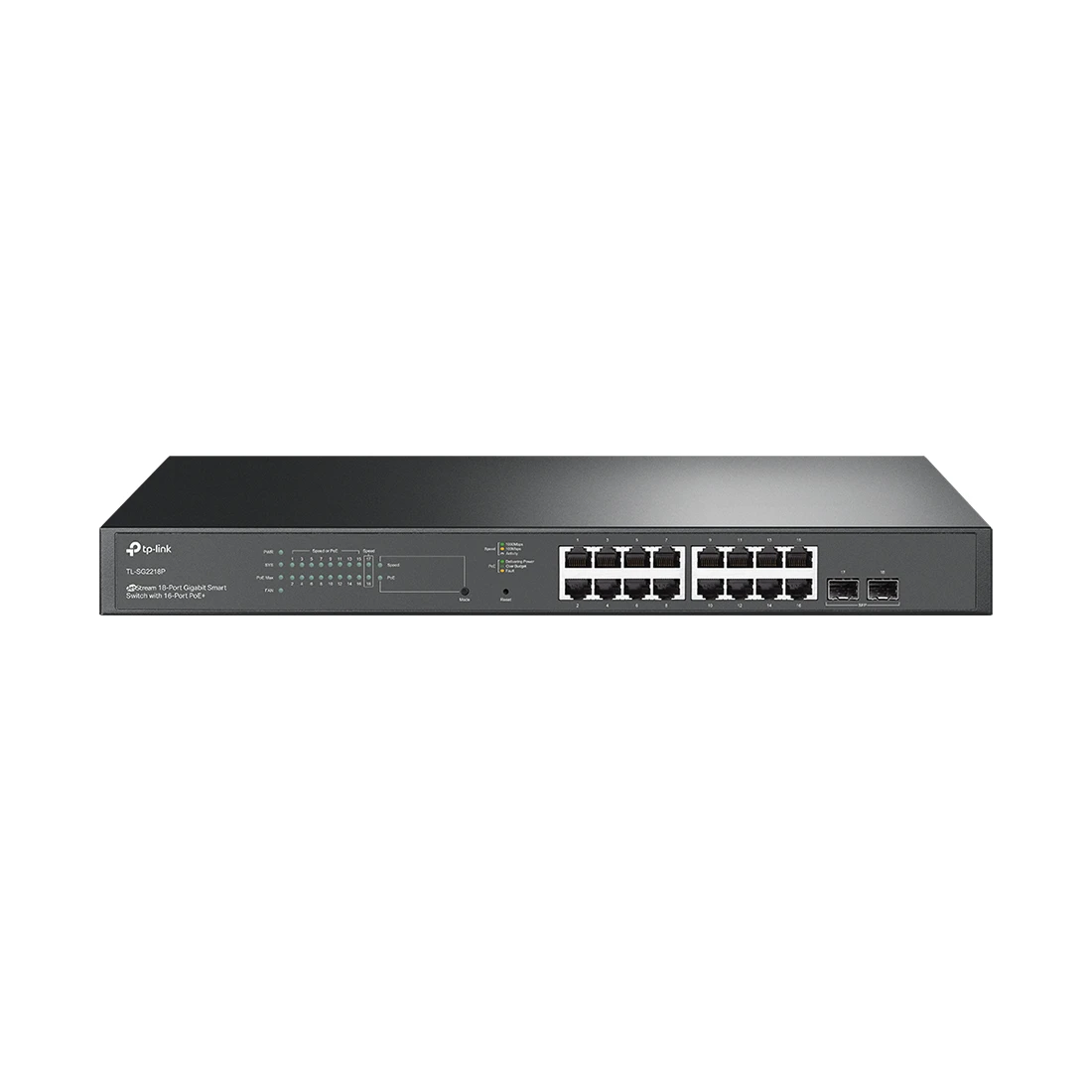 Коммутатор TP-Link SG2218P, Smart, 16x1G PoE, 2 SFP