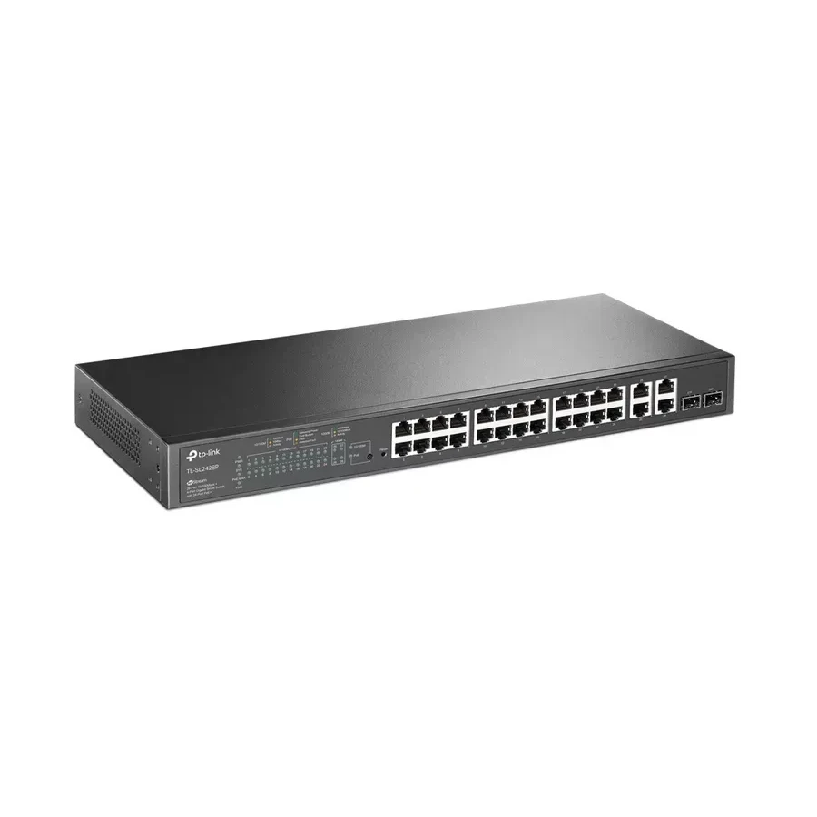 Коммутатор TP-Link SL2428P, 24x100M, 4x1G, 2 SFP, 250W