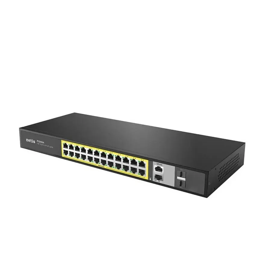 Коммутатор Netis P124GH, 24x100M PoE, 2xGigabit, SFP