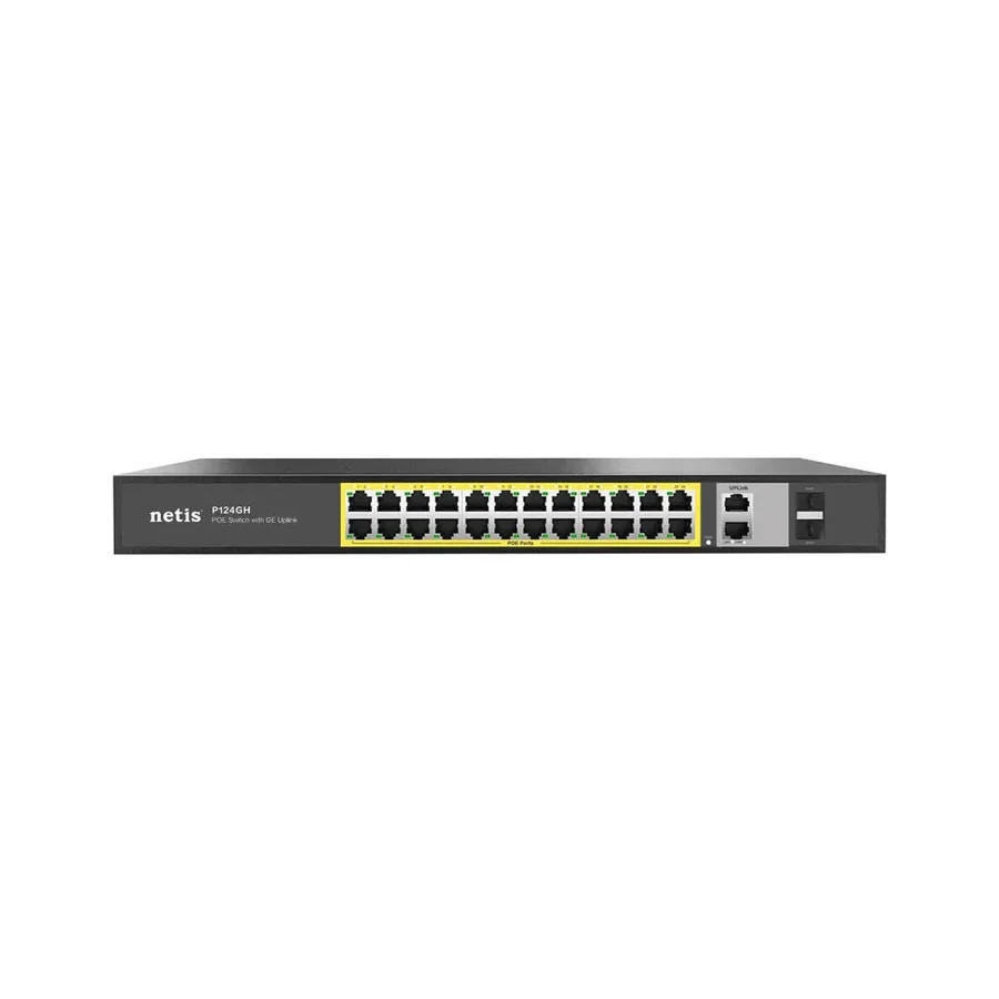 Коммутатор Netis P124GH, 24x100M PoE, 2xGigabit, SFP — 2