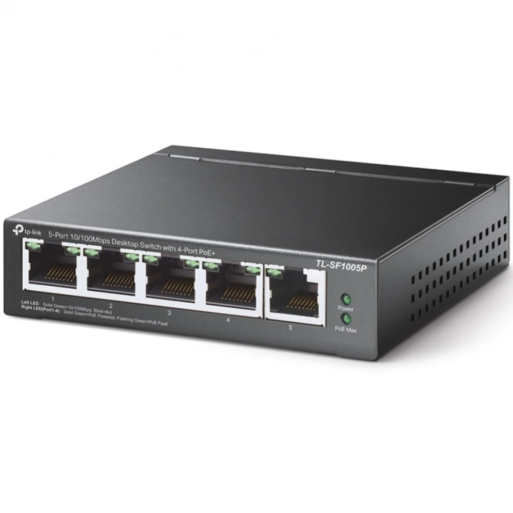 Коммутатор TP-Link TL-SF1005P, 5 портов PoE — 3