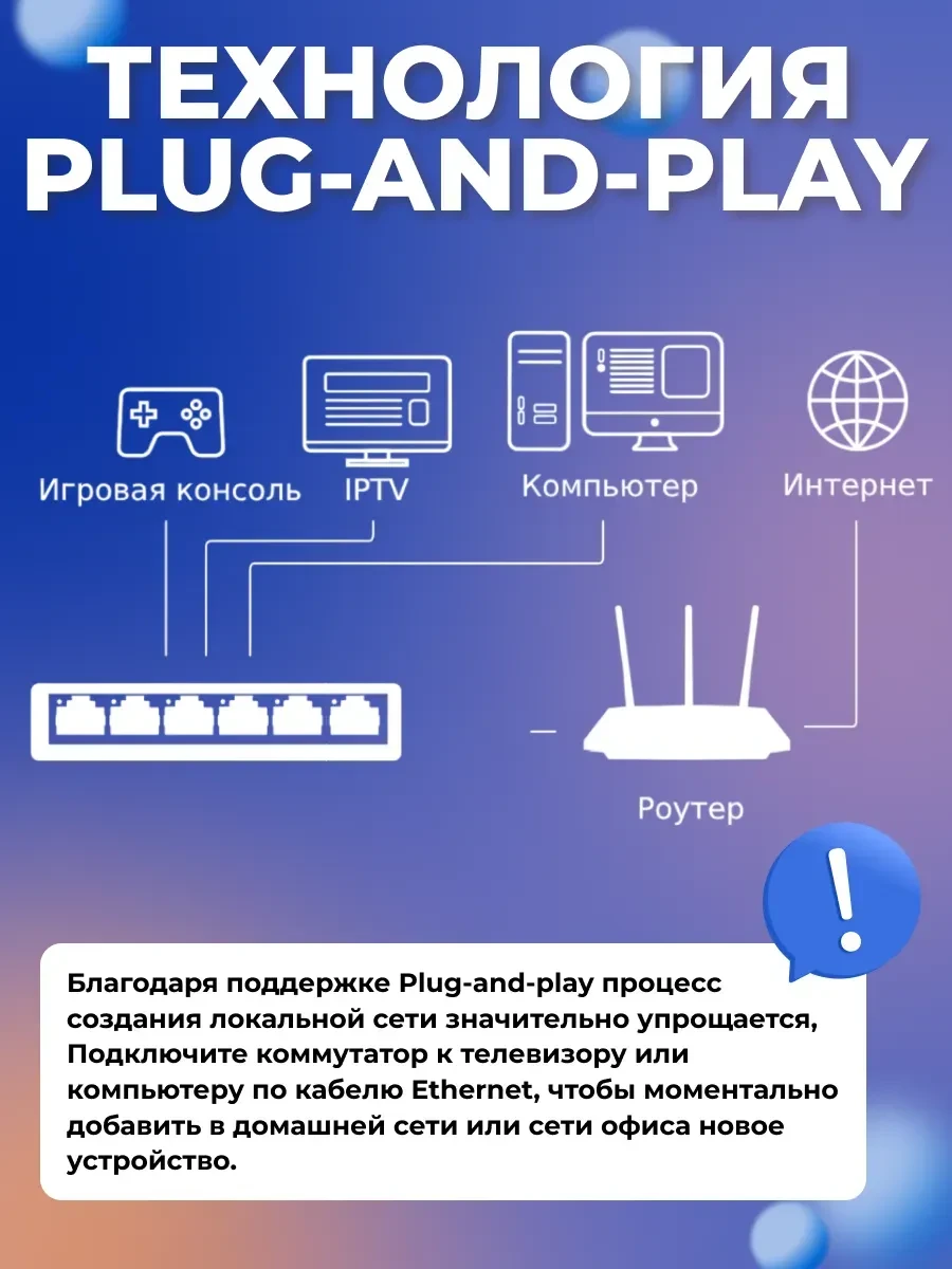 Коммутатор TP-Link TL-SF1006P, 6 портов PoE+ — 2