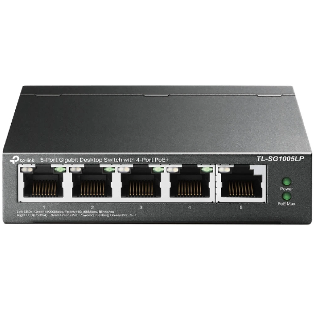 Коммутатор TP-Link TL-SG1005LP, 5 PoE+ гигабитных