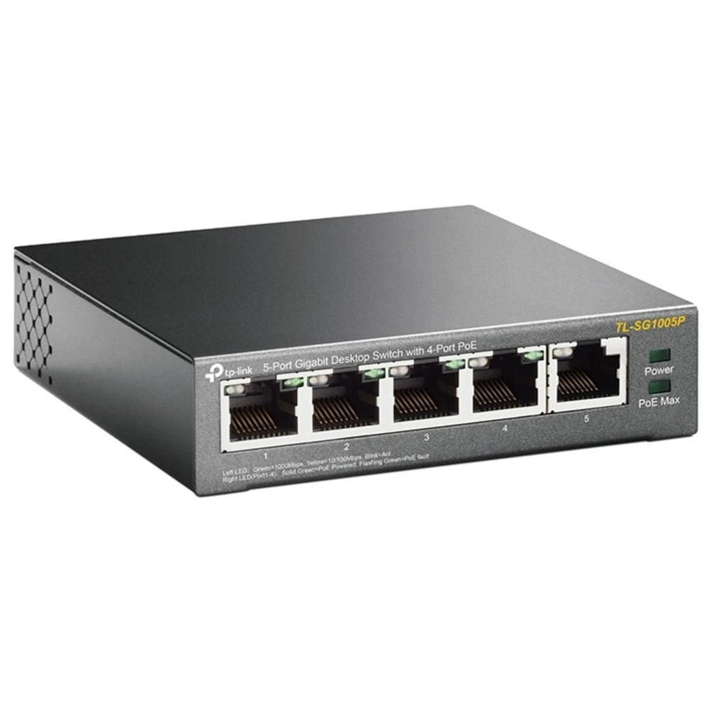 Коммутатор TP-Link TL-SG1005P, 5 PoE гигабитных — 4