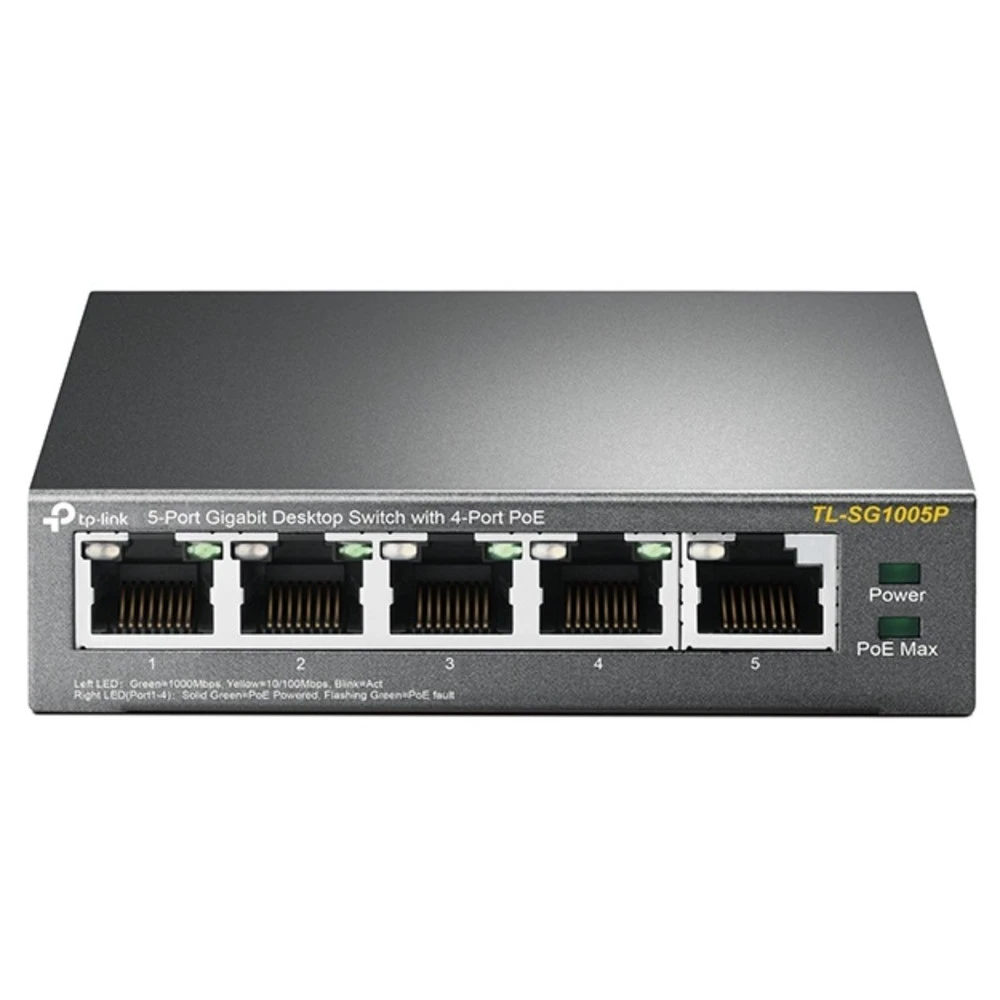Коммутатор TP-Link TL-SG1005P, 5 PoE гигабитных — 5