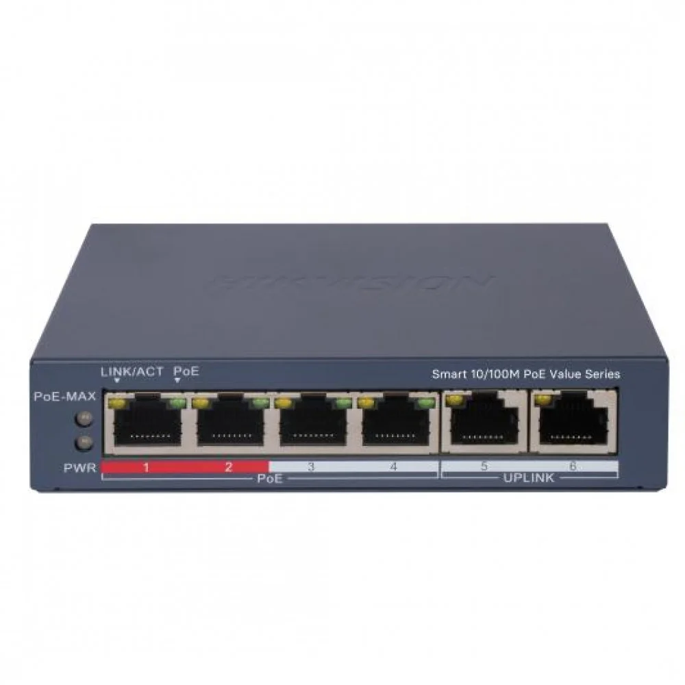 Коммутатор Hikvision DS-3E1106P-EI/M