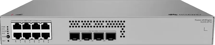 Коммутатор HUAWEI S220S-8P4J 8x1GE PoE, 4xSFP