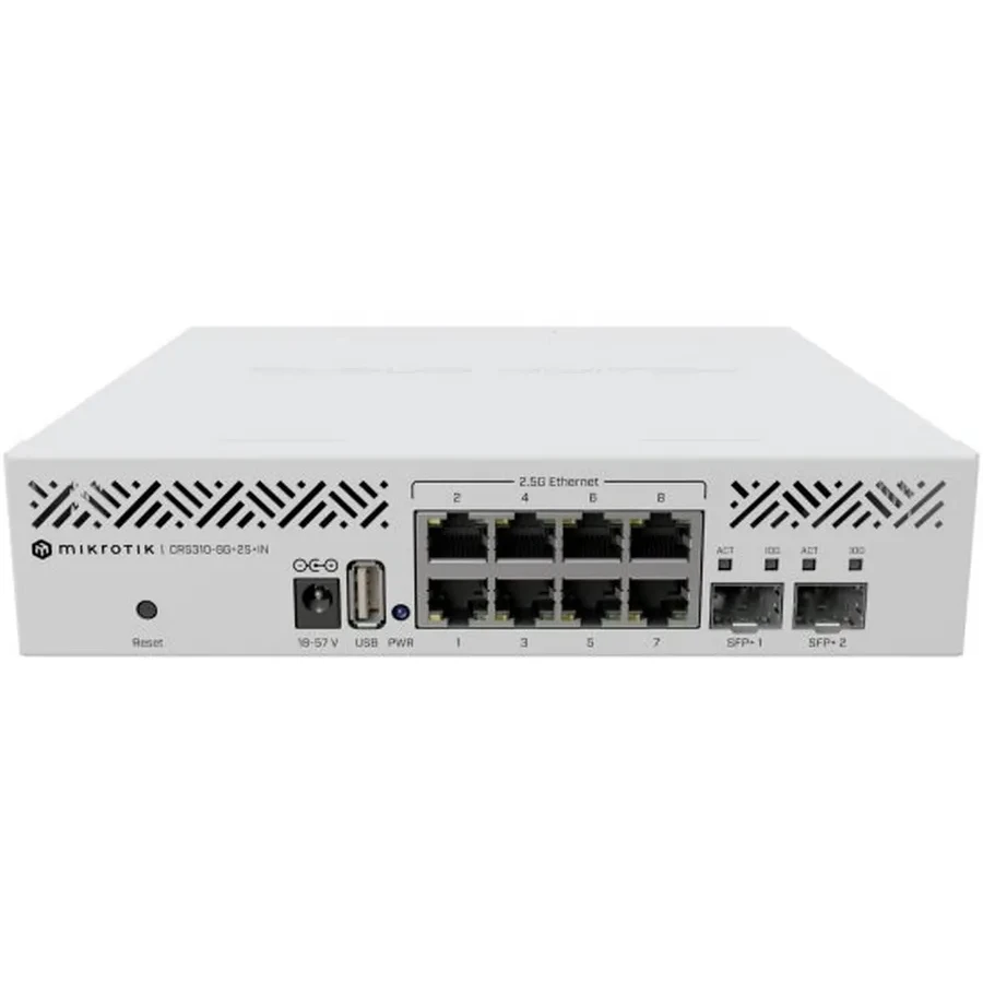 Коммутатор MikroTik CRS310-8G+2S+IN 8x2.5G, 2xSFP+
