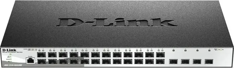 Коммутатор D-Link DGS-1210-28P 24x1GE PoE, 4xSFP