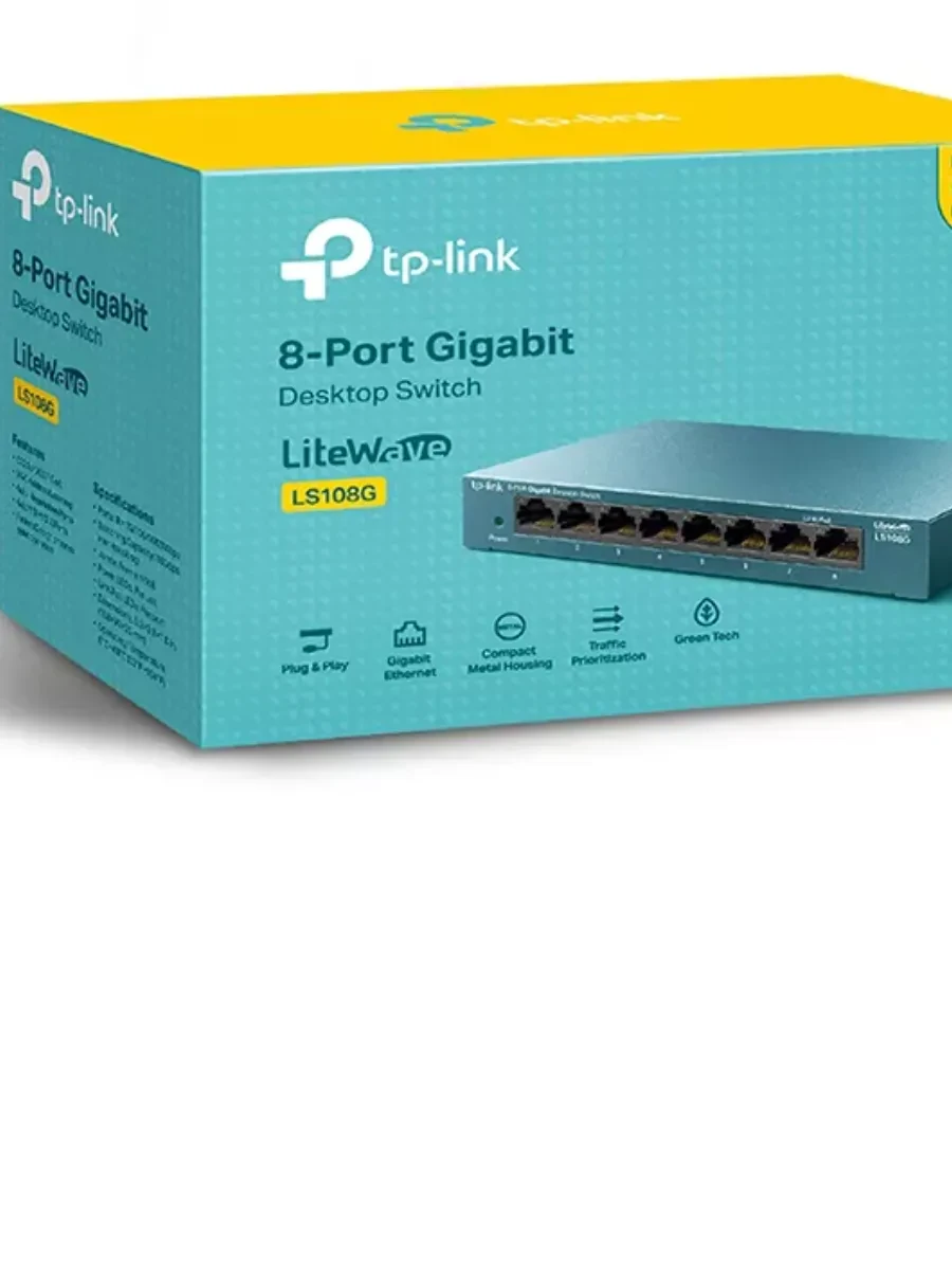 Коммутатор TP-Link LS108G, 8 портов Gigabit — 3