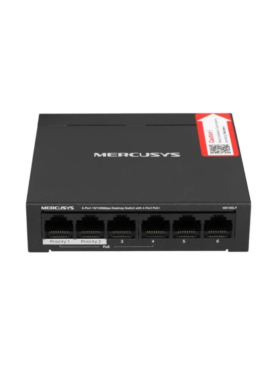 Коммутатор Mercusys MS106LP, 5 портов PoE — 2