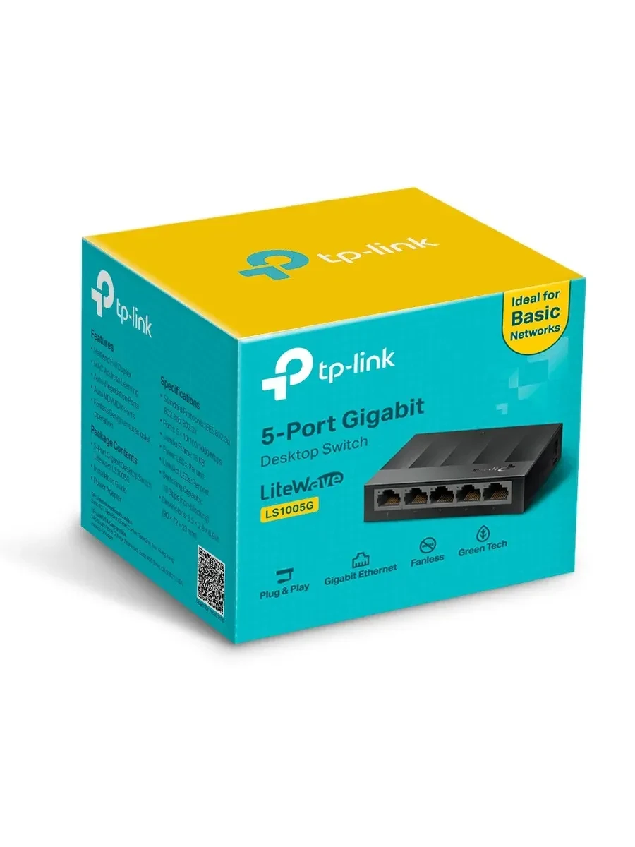 Коммутатор GbE TP-Link LS1005G, 5 портов, 1000Mbps — 2