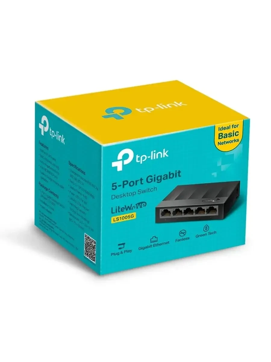 Коммутатор GbE TP-Link LS1005G, 5 портов, 1000Mbps — 5