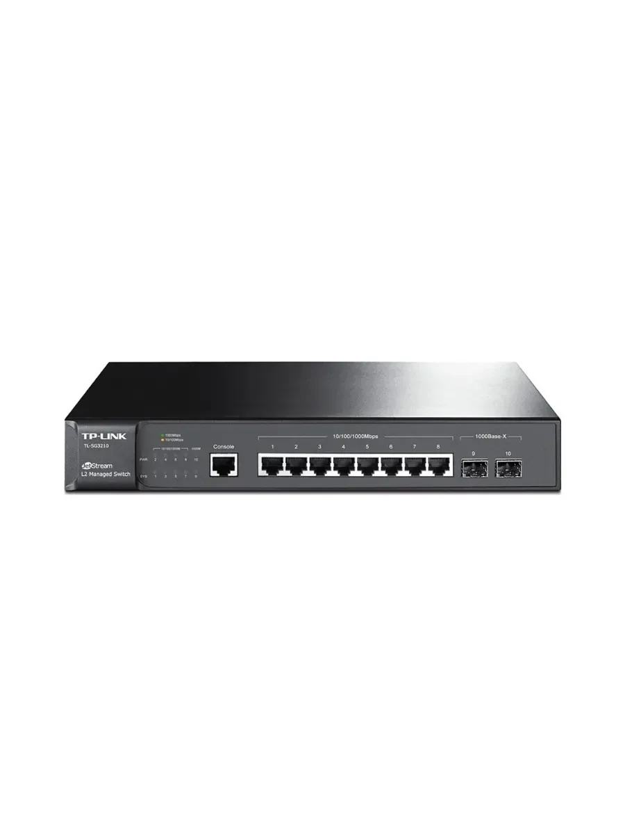 Коммутатор GbE TP-Link TL-SG3210, 8+2 SFP, 1000Mbps