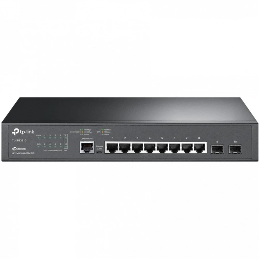 Коммутатор GbE TP-Link TL-SG3210, 8+2 SFP, 1000Mbps — 3