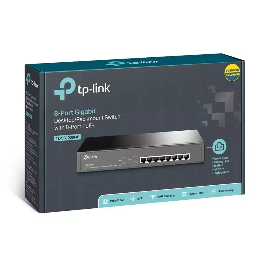 Коммутатор PoE+ GbE Tp-Link TL-SG1008MP, 8 портов — 5
