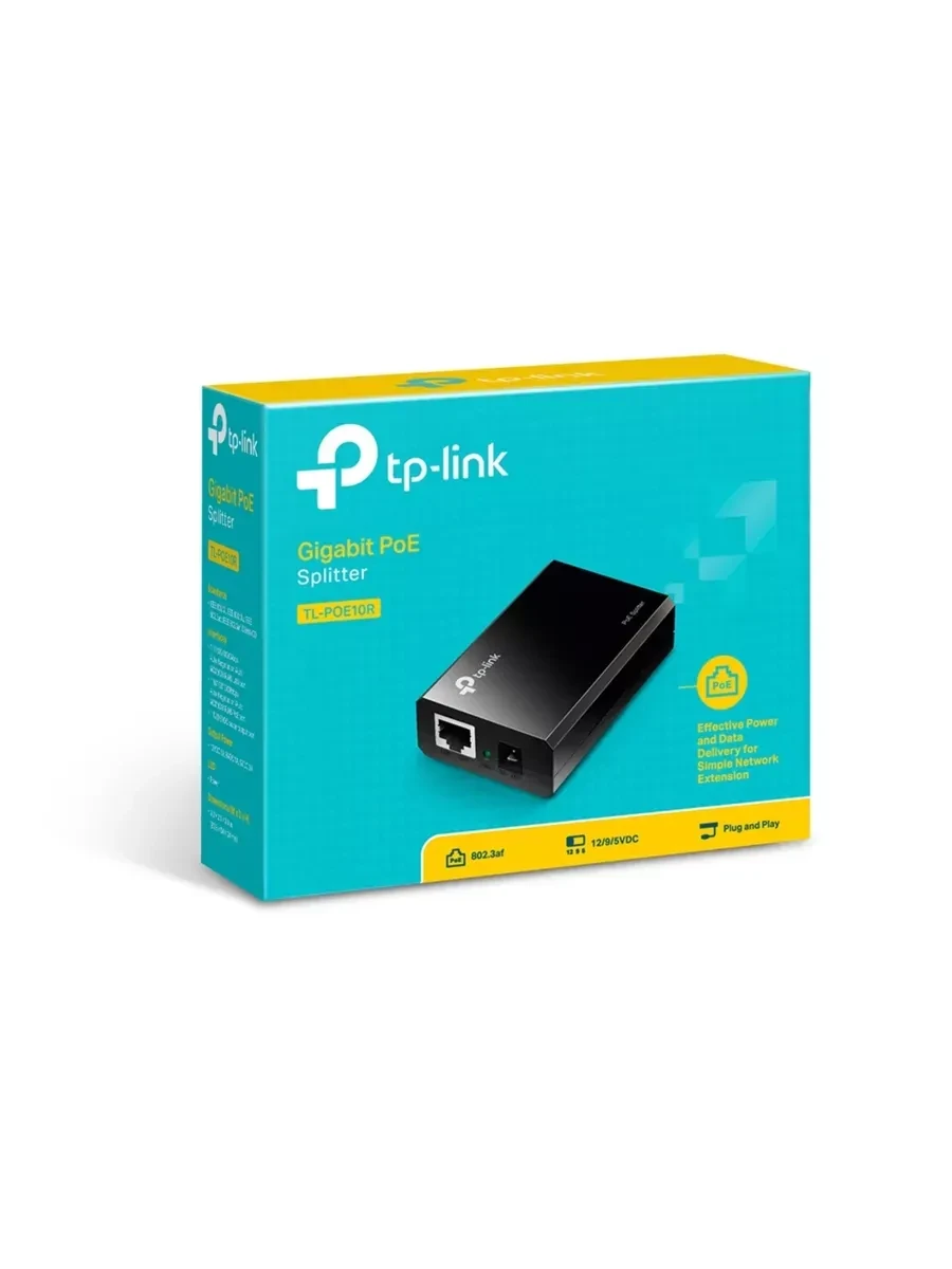 Разветвитель PoE Tp-Link POE10R, 2 порта 10/100M — 4