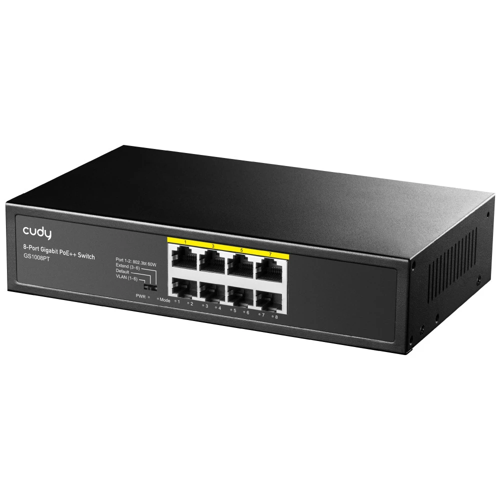 Коммутатор PoE+ GbE CUDY GS1008PT, 8 портов 120W — 3