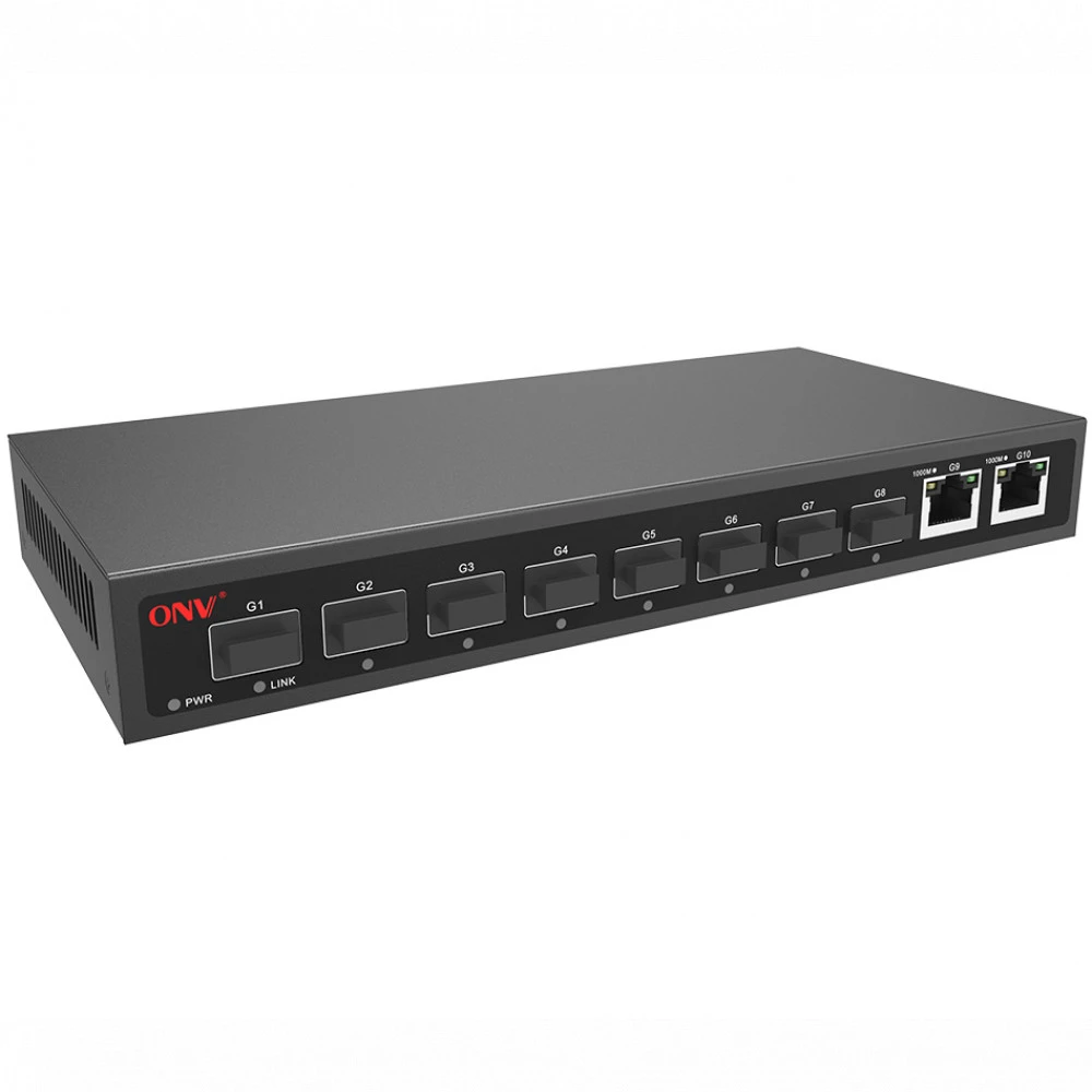 Коммутатор GbE ONV H3008FO, 8 SFP + 2 RJ45 — 3