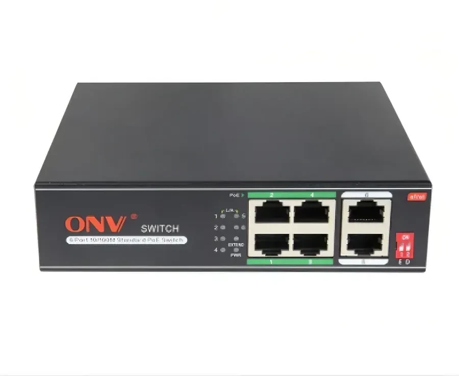 Коммутатор PoE ONV H1064PLD, 4 порта 10/100M