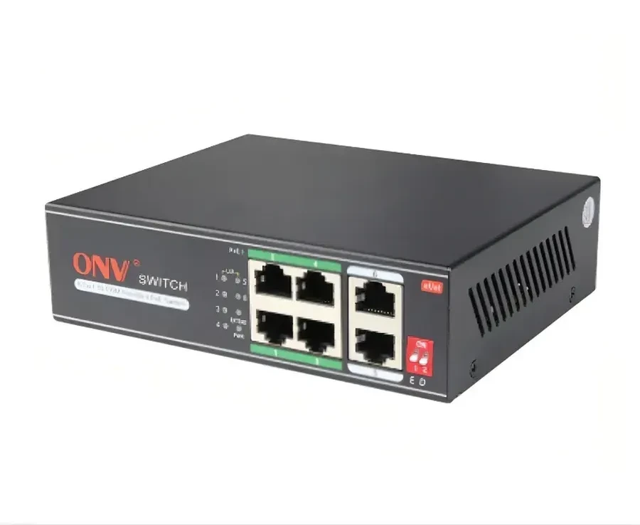 Коммутатор PoE ONV H1064PLD, 4 порта 10/100M — 2