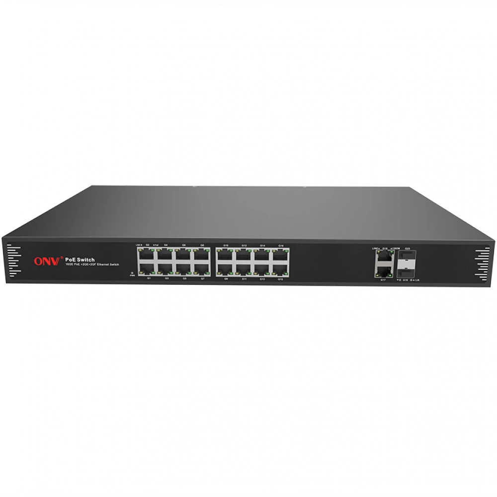 Коммутатор PoE ONV-POE33020PF 16 портов, 802.3af/at — 2