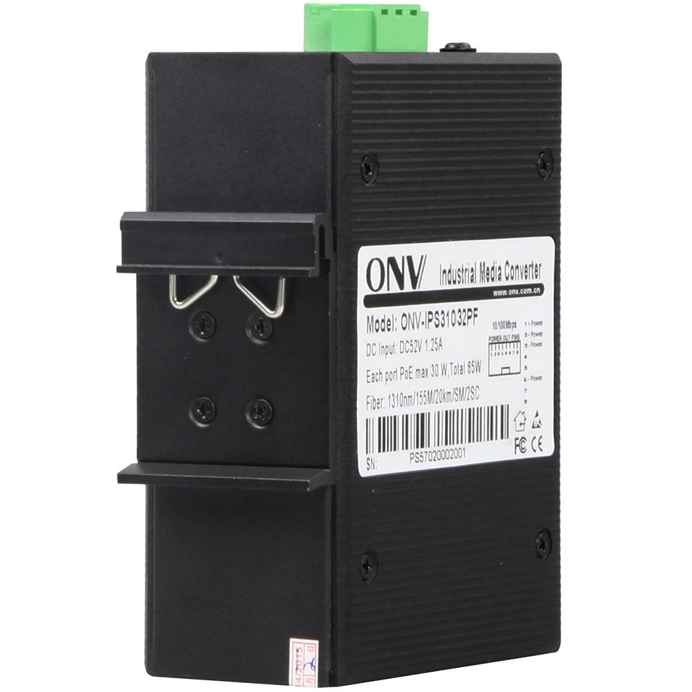 Коммутатор PoE ONV IPS31032PS-S индустриальный, 2 порта — 3