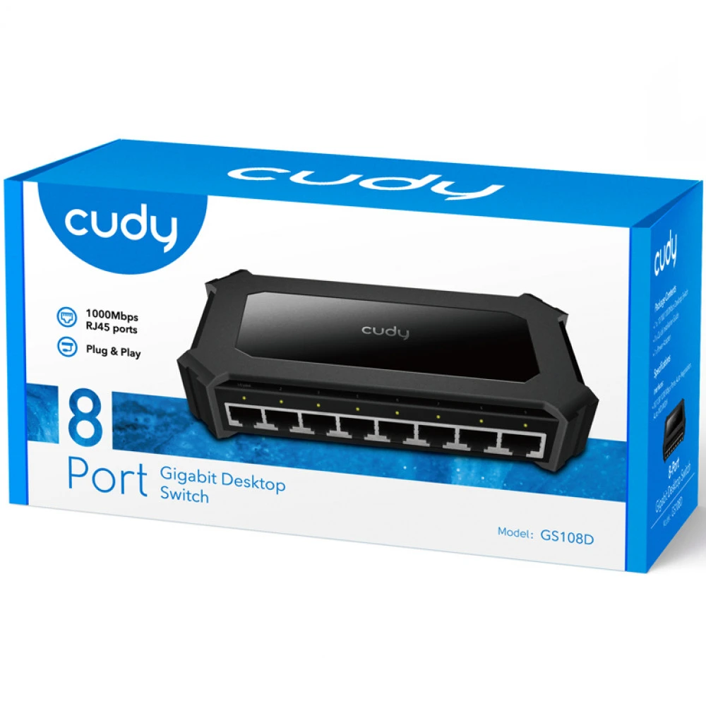 Коммутатор Gigabit 8-портовый CUDY GS108D — 5