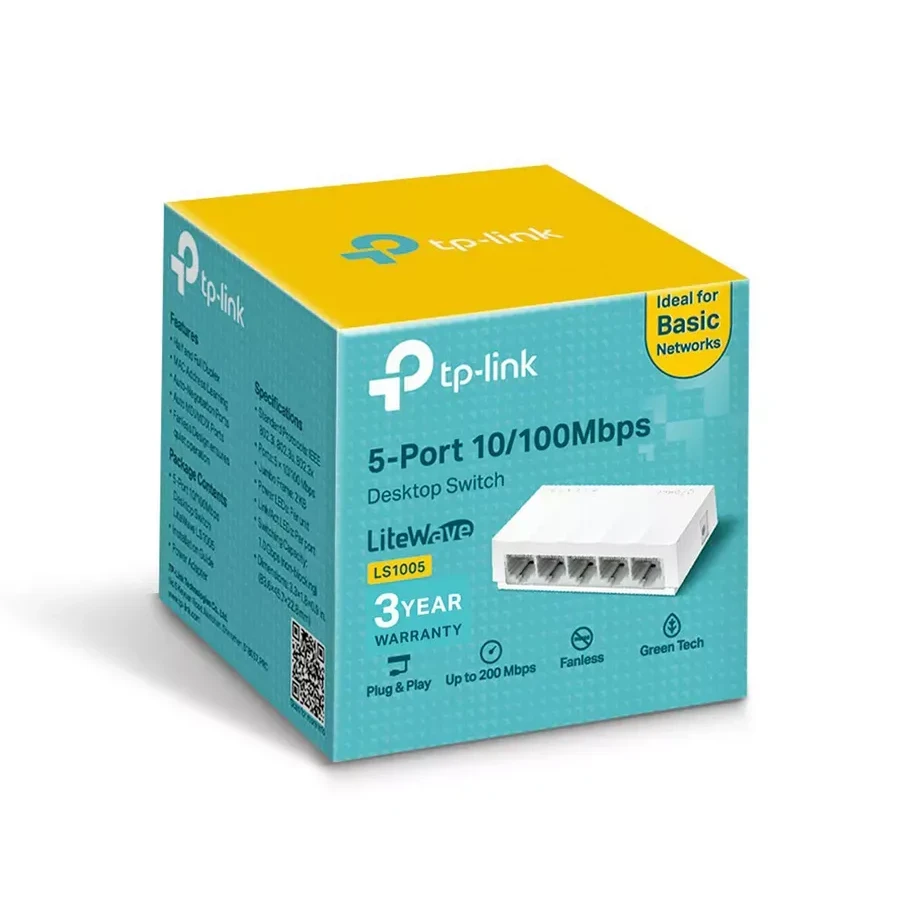 Коммутатор TP-Link LS1005, 5 портов 10/100M — 4